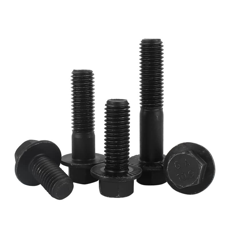 Bolts Hex Flange DIN6921 Class 8.8 Carbon Steel 10B21 Black-1
