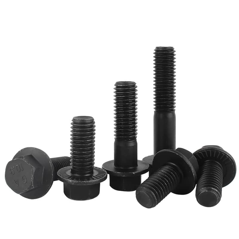 Bolts Hex Flange DIN6921 Class 8.8 Carbon Steel 10B21 Black-2
