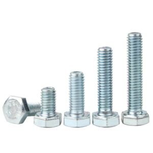 Bolts Hex Head Fully Threaded DIN933 Class8.8 Blue White Zinc Plated-1