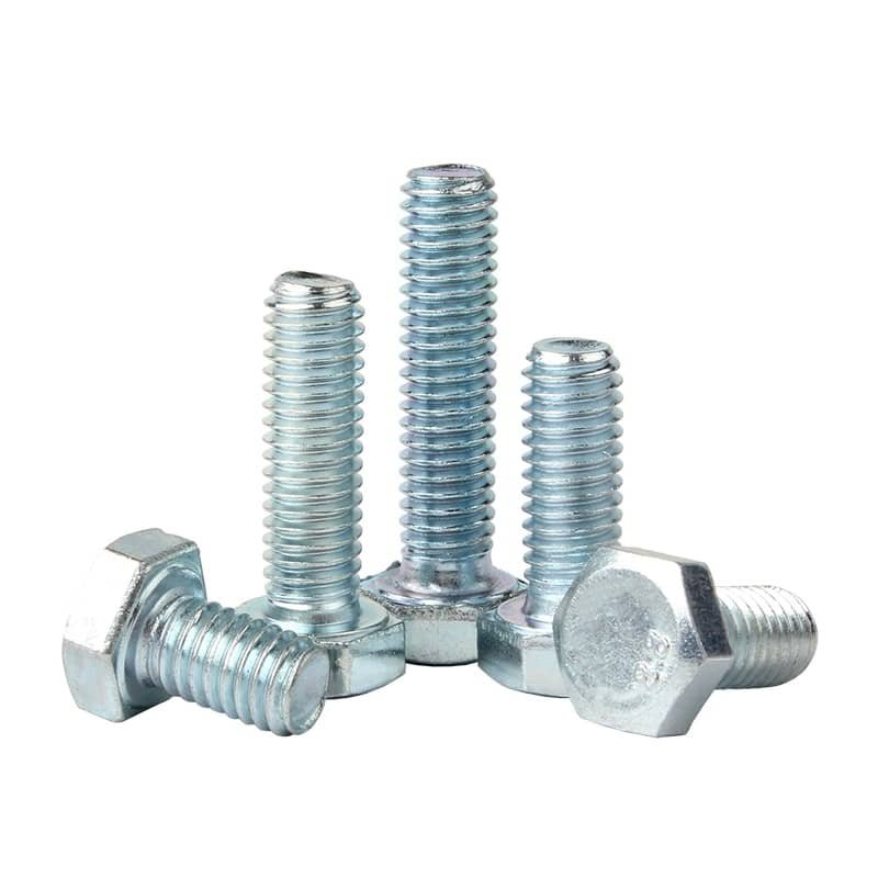 Bolts Hex Head Fully Threaded DIN933 Class8.8 Blue White Zinc Plated-2
